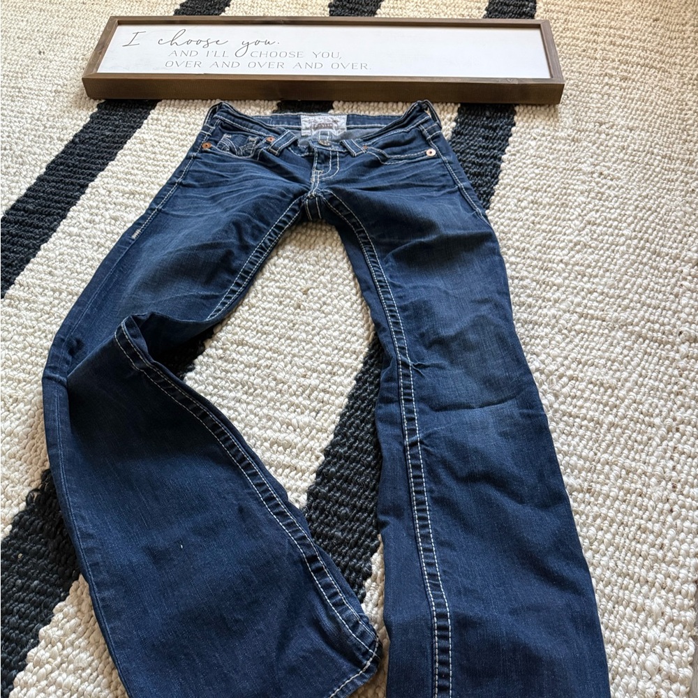 Big Star Sweet Straight Jeans Size 25 L Dark Wash Low Rise NWOT